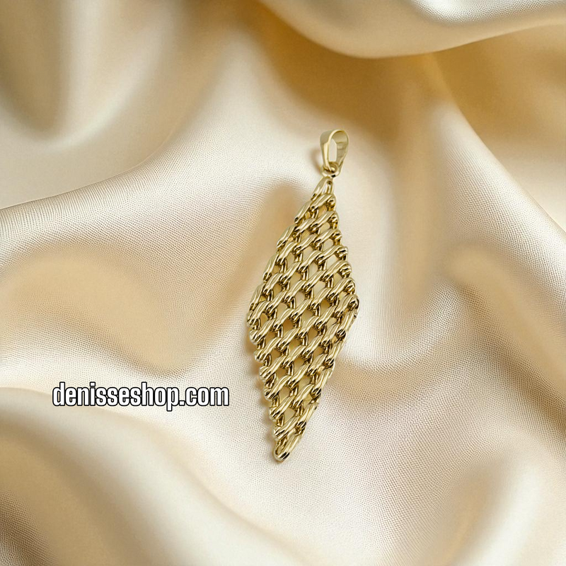 14K GOLD/LEAF NET PENDANT P931