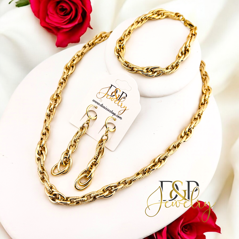 14K ELEGANT NECKLACE SET N262