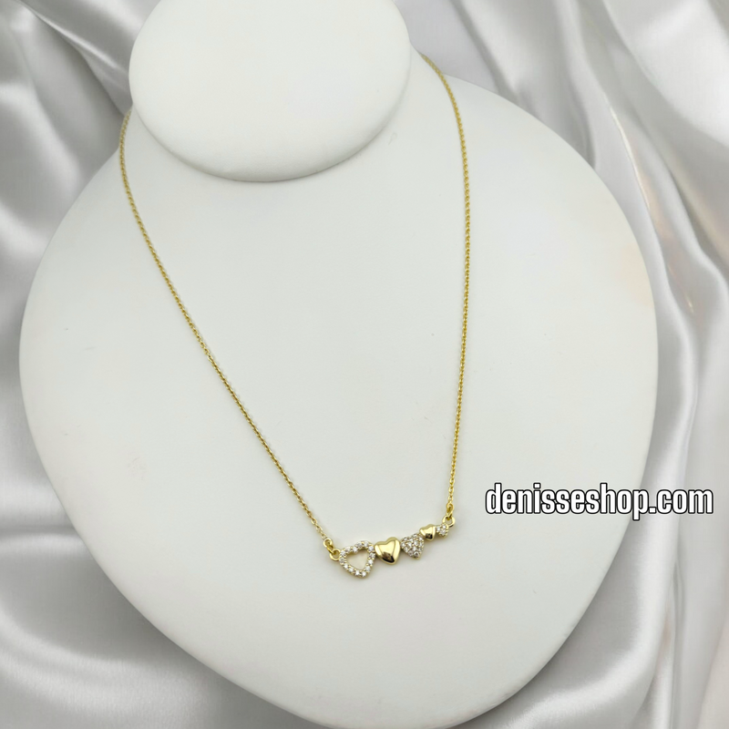 14K HEARTS NECKLACE 18&