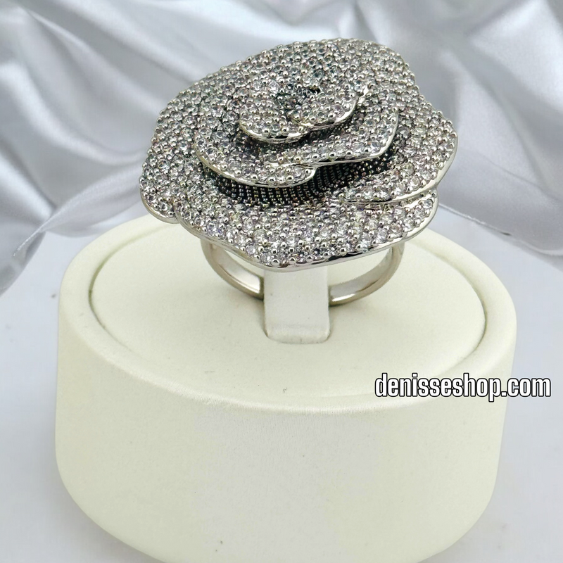 14K WOMEN/SILVER ROSE RING RG332