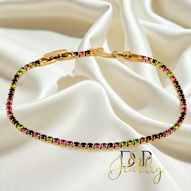18K MULTICOLOR SLIM BRACELET BR826