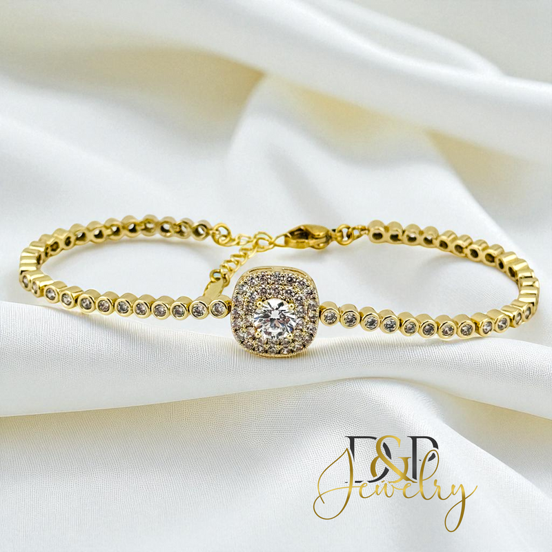 14 WHITE STONE BRACELET BR836