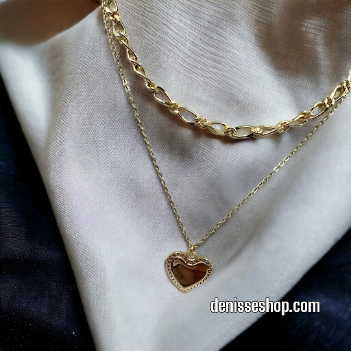 14K HEART NECKLACE SET C12