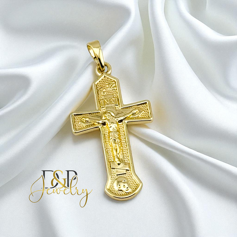 14K GOLD CROSS PENDANT P890