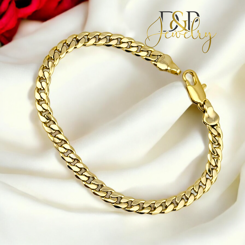 14K CUBAN BRACELET 5MM BR722