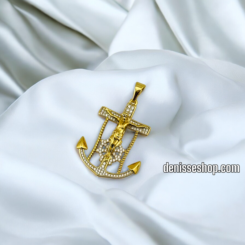 14K MEN/BOYS ANCHOR PENDANT P584