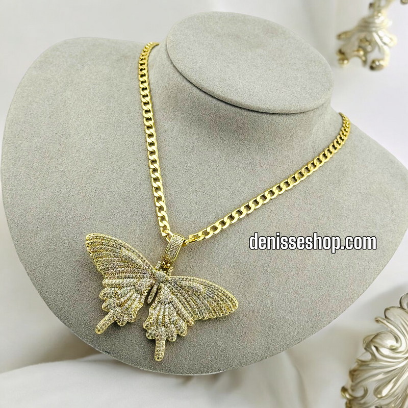 14K BUTTERFLY PENDANT P411