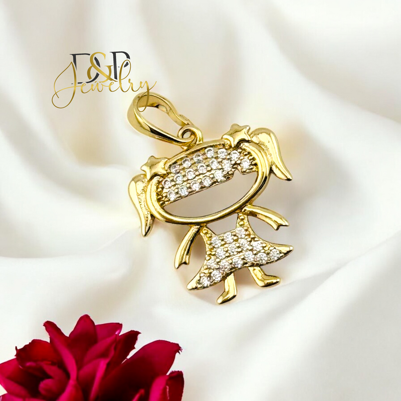 14K GIRL PENDANT P822