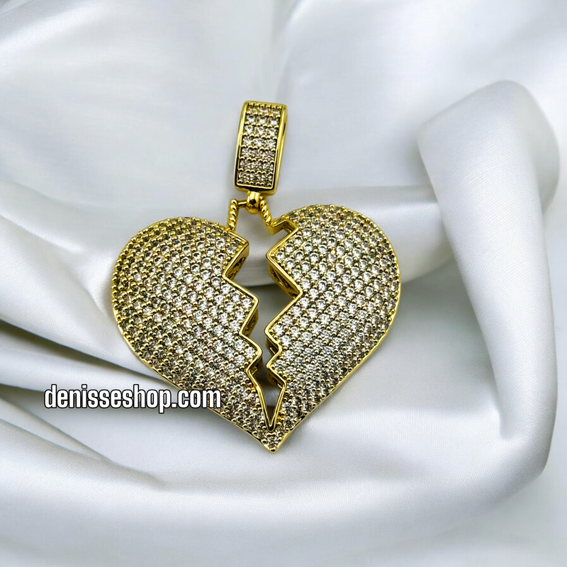 14K BROKEN HEART NECKLACE 20&