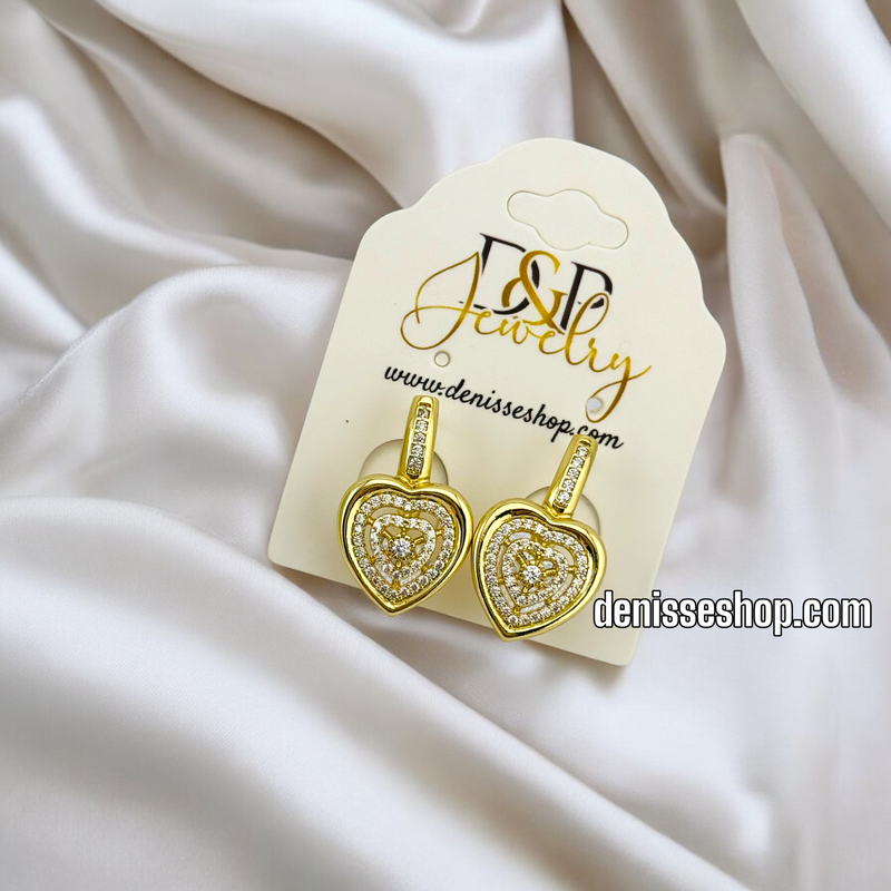 14K / HEART HUGGIE EARRING E754