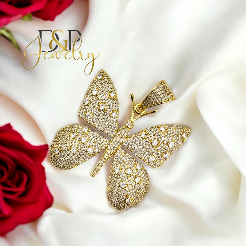 14K BIG BUTTERFLY PENDANT P754