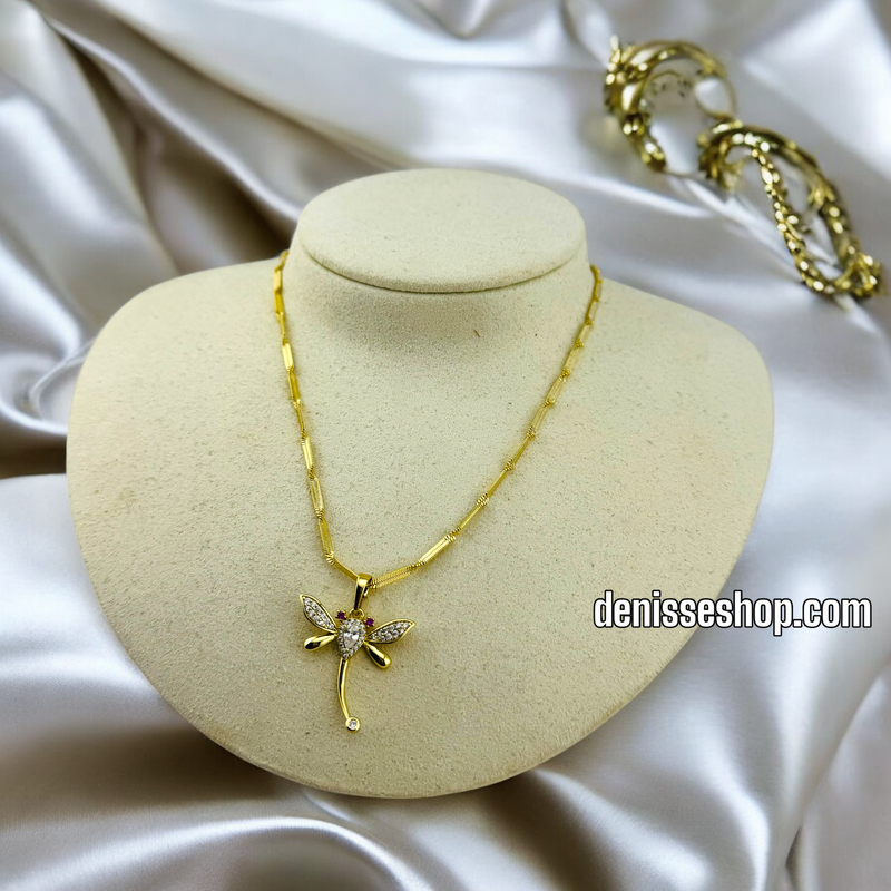 14K DRAGONFLY NECKLACE 18&