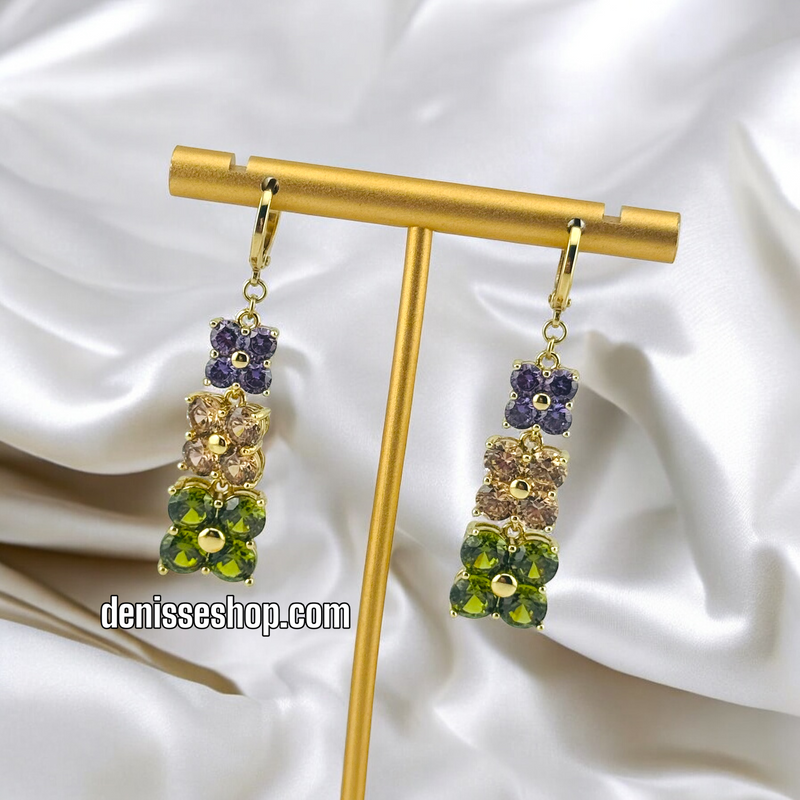 14K COLORFUL EARRING E646