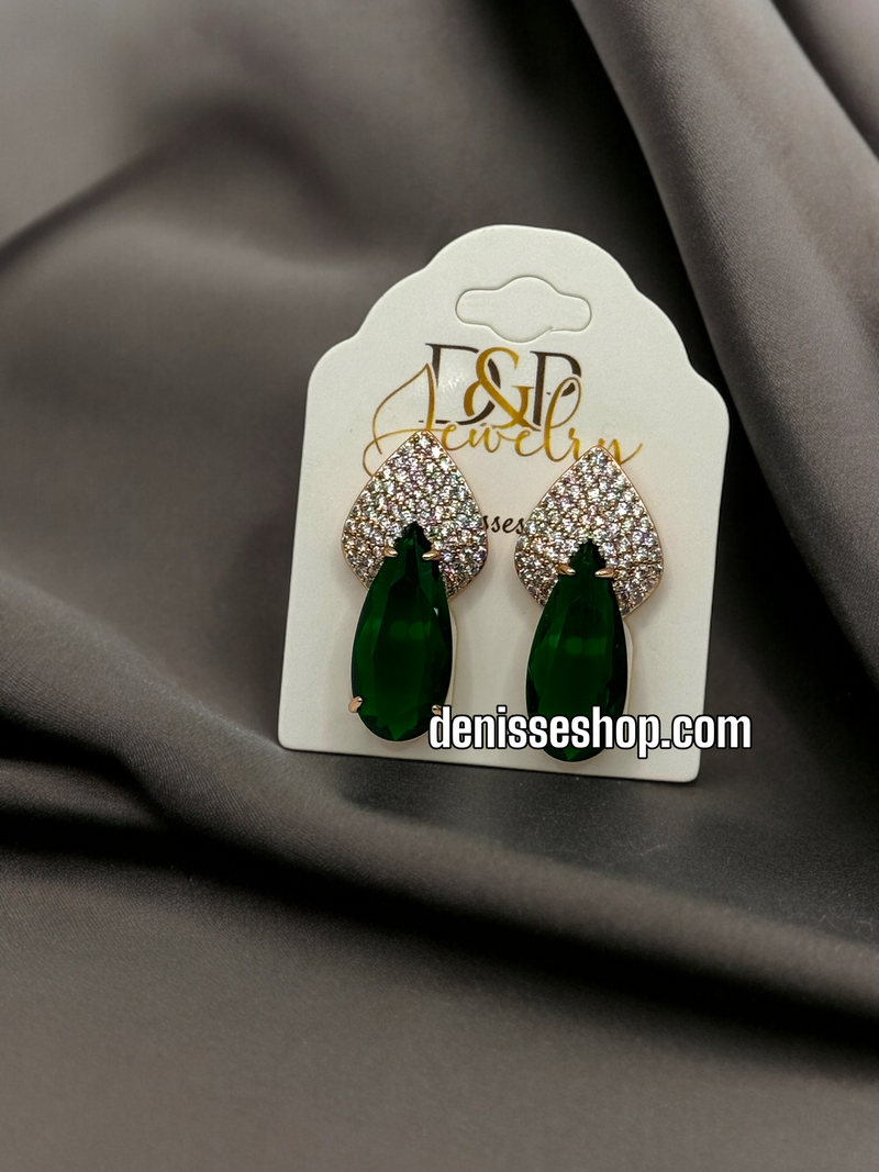 14K GREEN EARRINGS E484