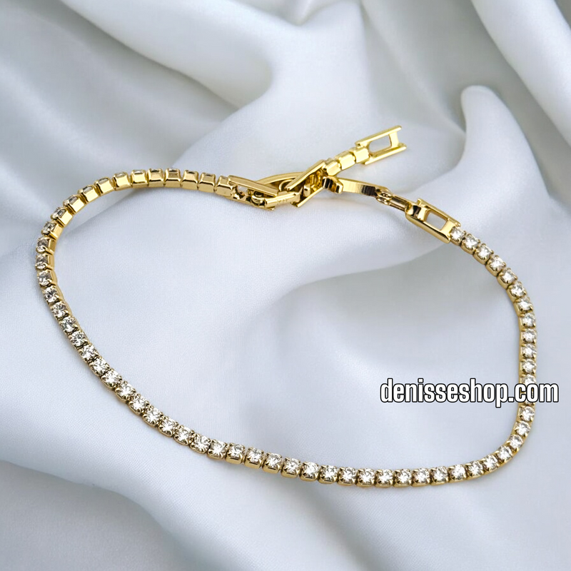 14K WITHE STONES BRACELET BR652