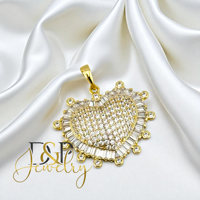 14K GOLD/HEART PENDANT P930