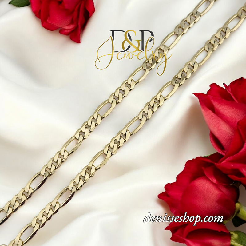 14K FIGARO CHAIN 5MM CH090