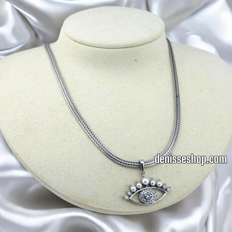 14K WOMAN SILVER EYE PENDANT P601