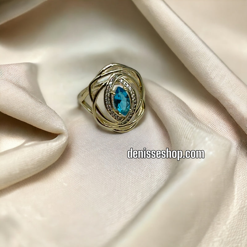 14K BLUE RING