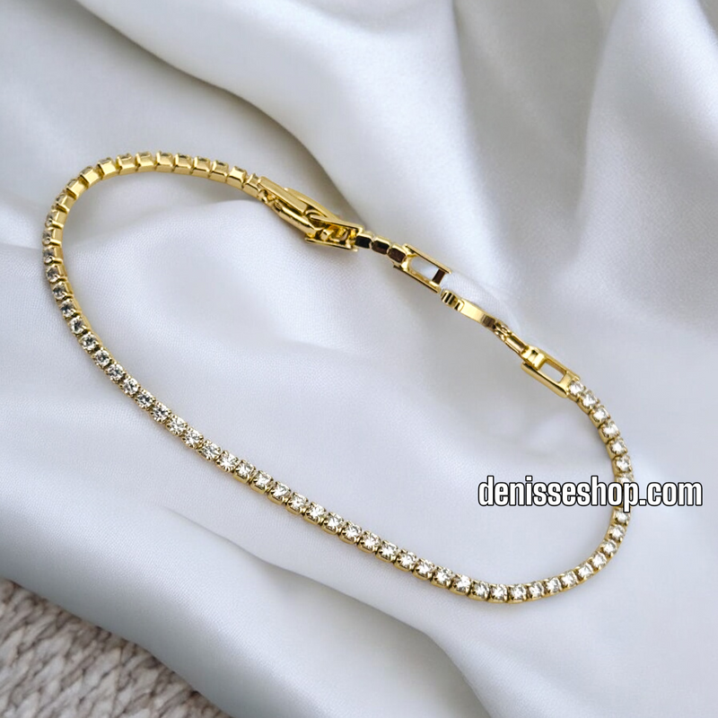 14K WITHE STONES BRACELET BR652