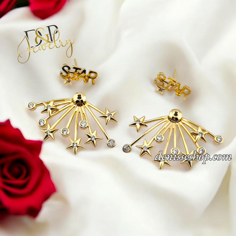 14K FASHION STAR EARRING E811