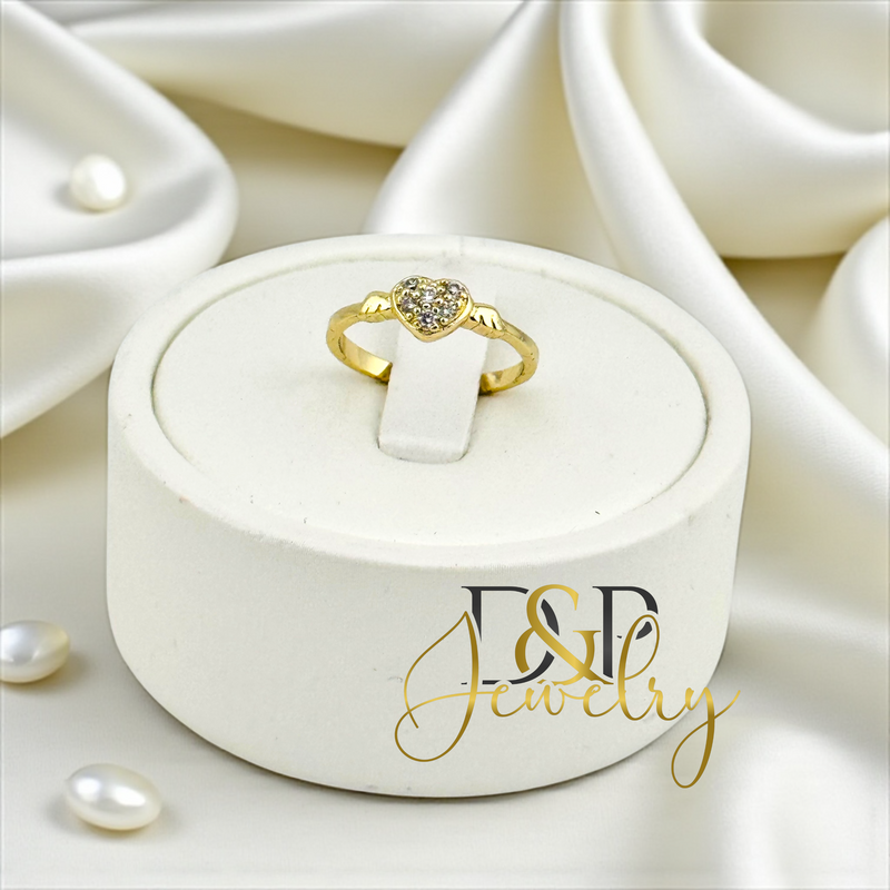 14K GIRL HEART RING RG397