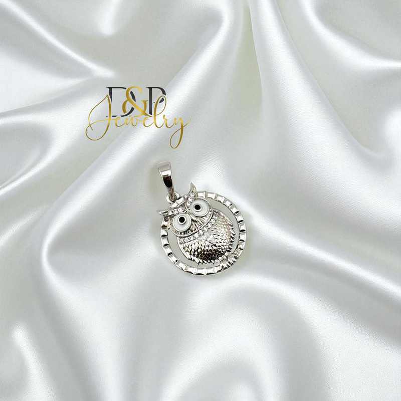 14K SILVER/OWL PENDANT P917