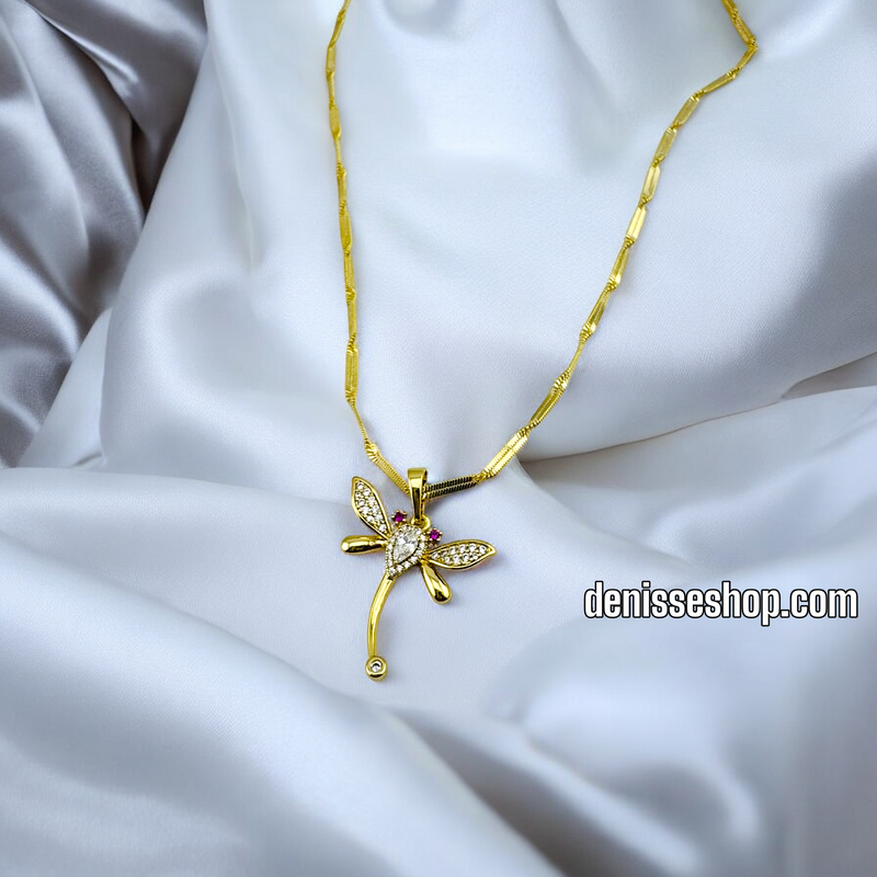 14K DRAGONFLY NECKLACE 18&