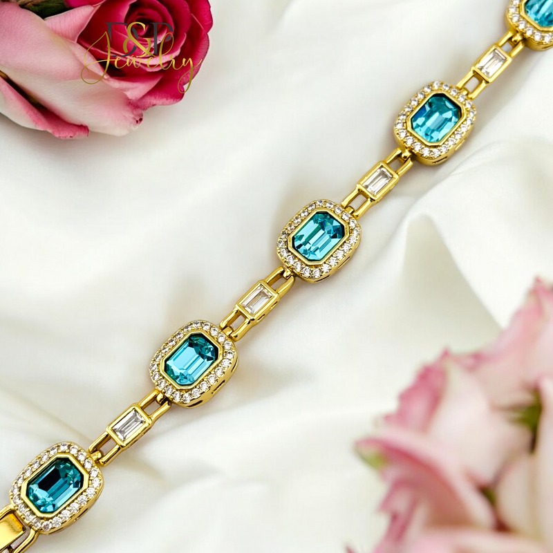 14K ELEGANT BLUE BRACELET BR692