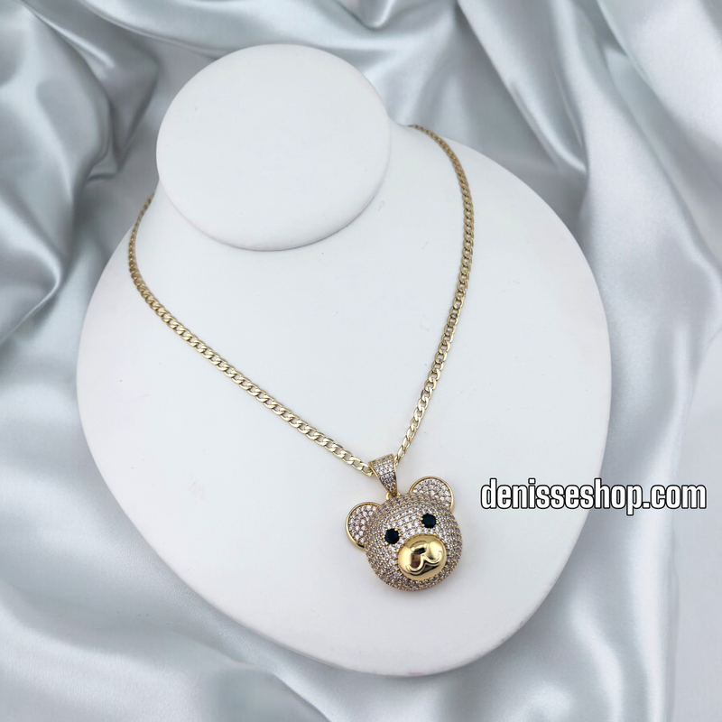 14K WOMEN BEAR BIG PENDANT P654