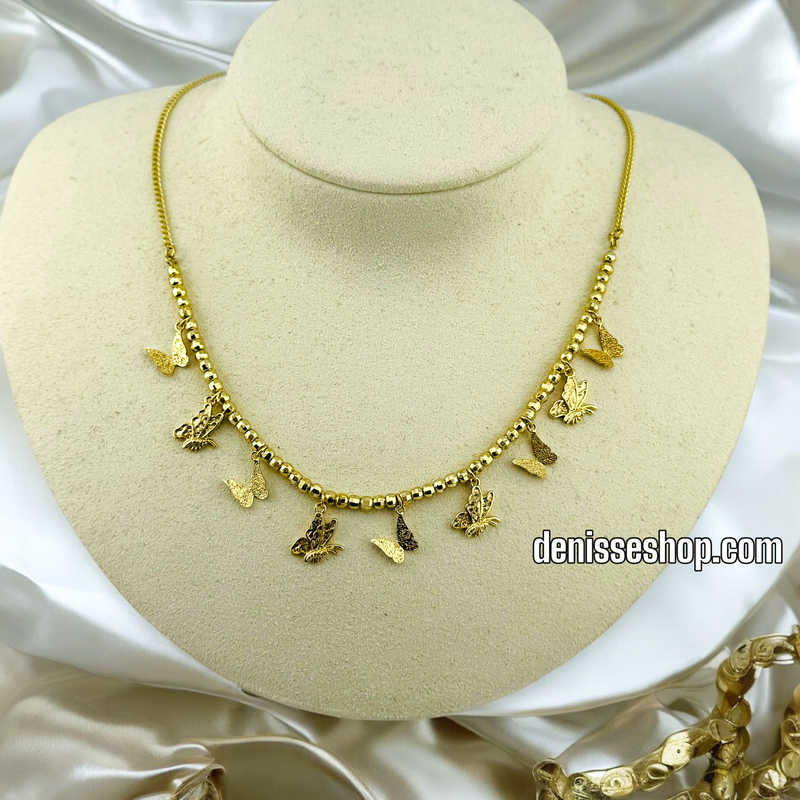 14K BUTTERFLY NECKLACE N135