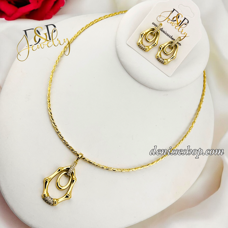 14K FASHION GOLD NECKLACE SET N240