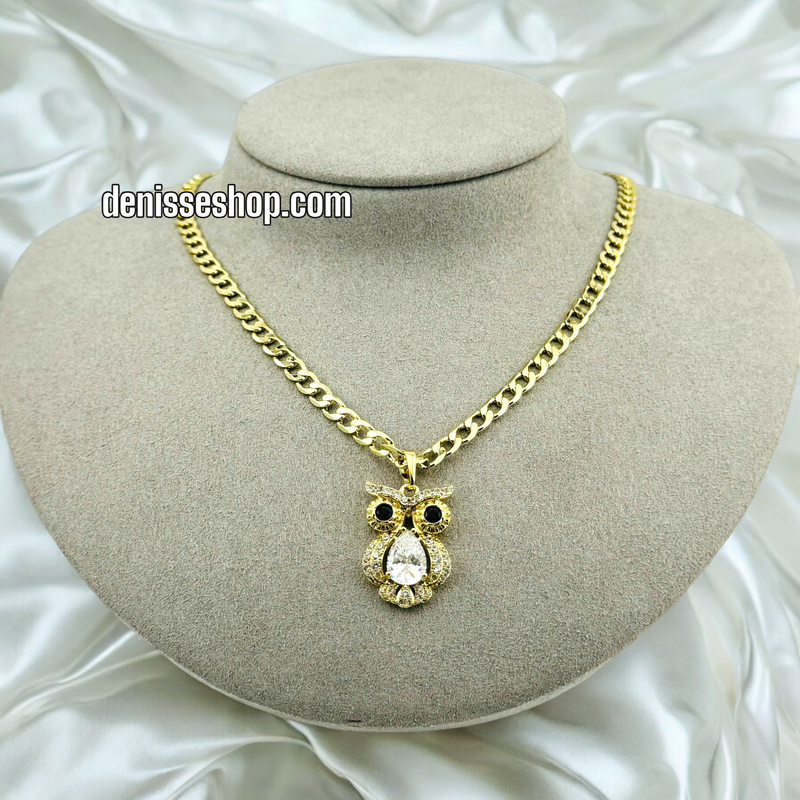 14K OWL PENDANT P434