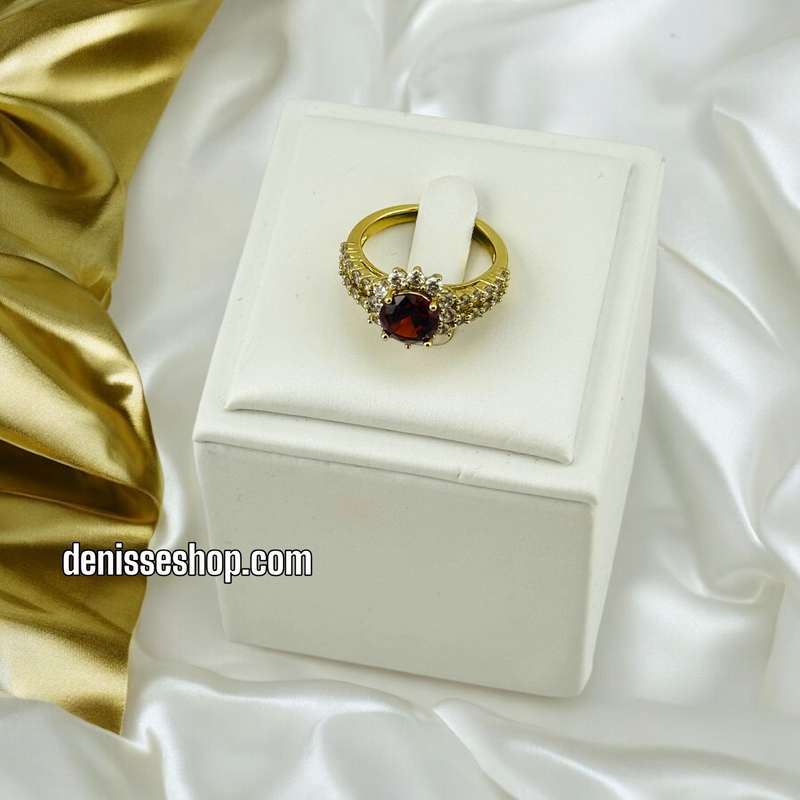 14K RED STONE RING RG213