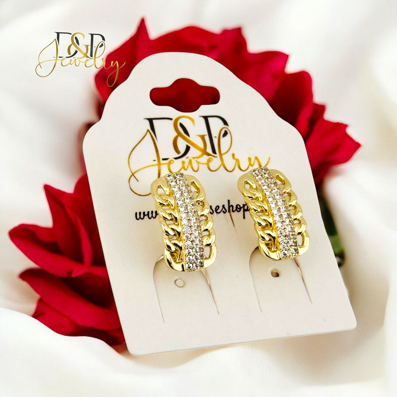 14K FANCY DESIGN EARRING E882