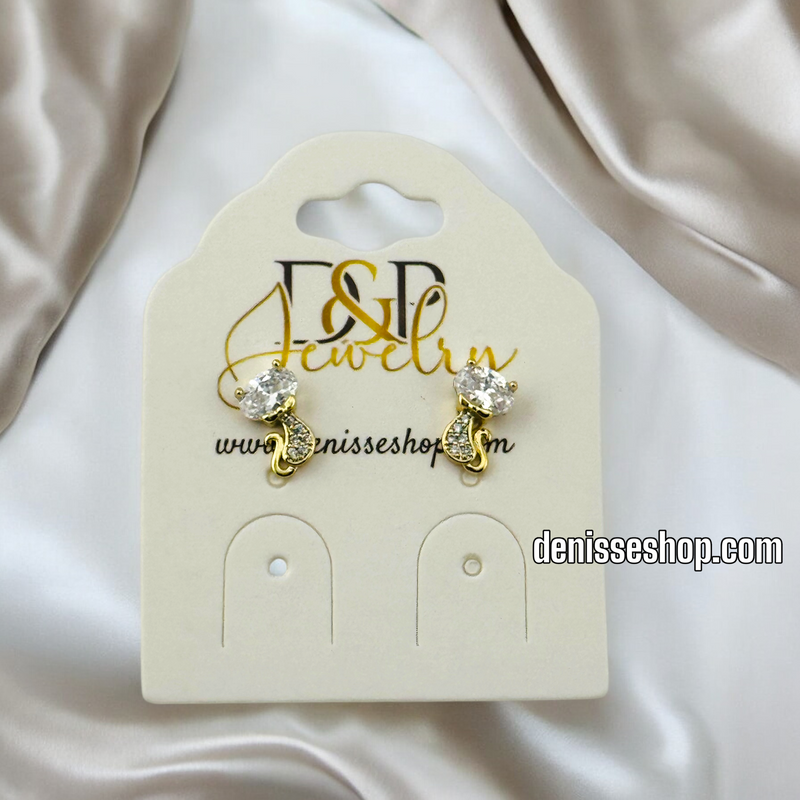 14K TINY CAT STUB EARRING E720