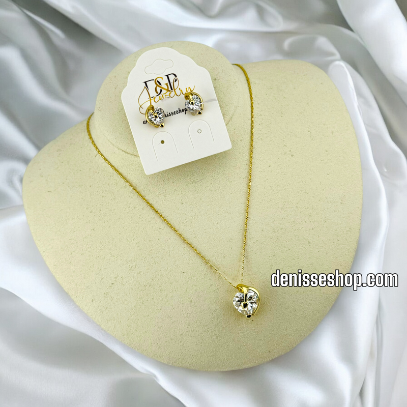 14K / WOMEN / GIRL HEART NECKLACE SET N127