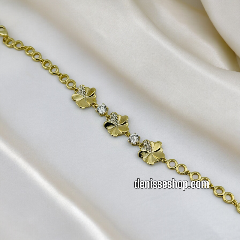 14K FLOWERS BRACELET BR364