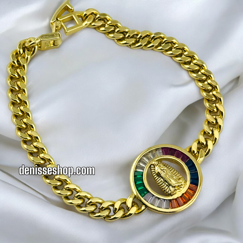 14K GUADALUPE MARY GOLD BRACELET BR438