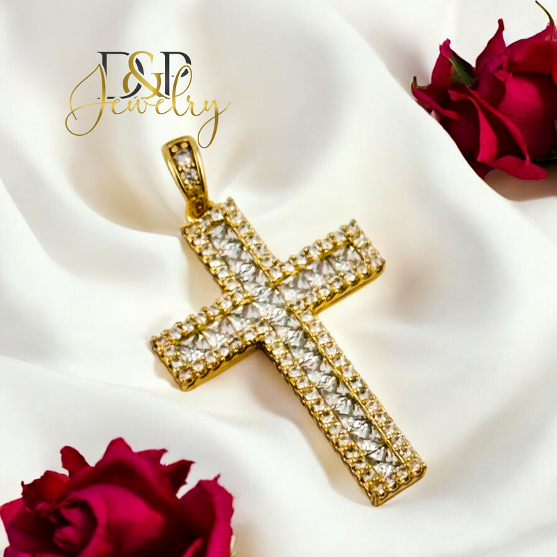 14K CROSS PENDANT P866