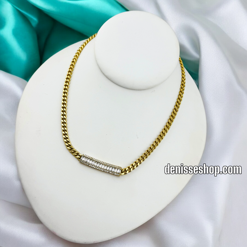 14K ELEGANT CUBAN NECKLACE N222