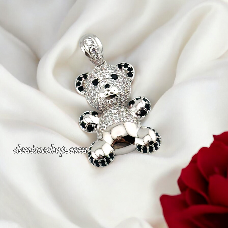 SILVER WOMAN/GIRL BEAR PENDANT P692