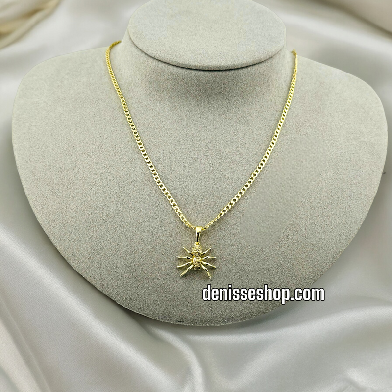 14K SPIDER NECKLACE SET  18&