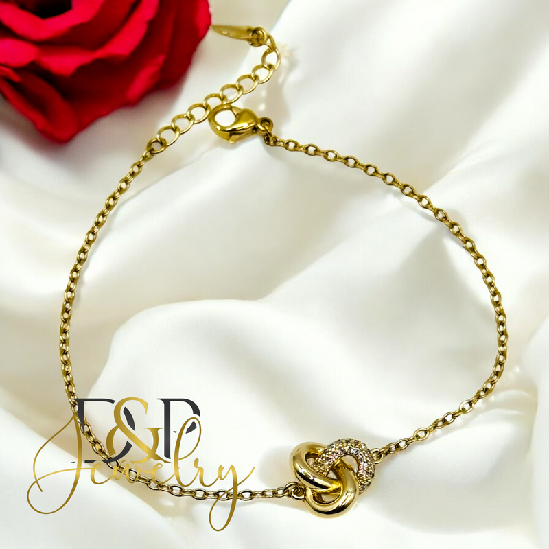 14K KNOT GOLD BRACELET BR768