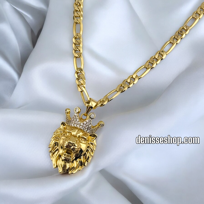 14K MEN LION BIG PENDANT P655