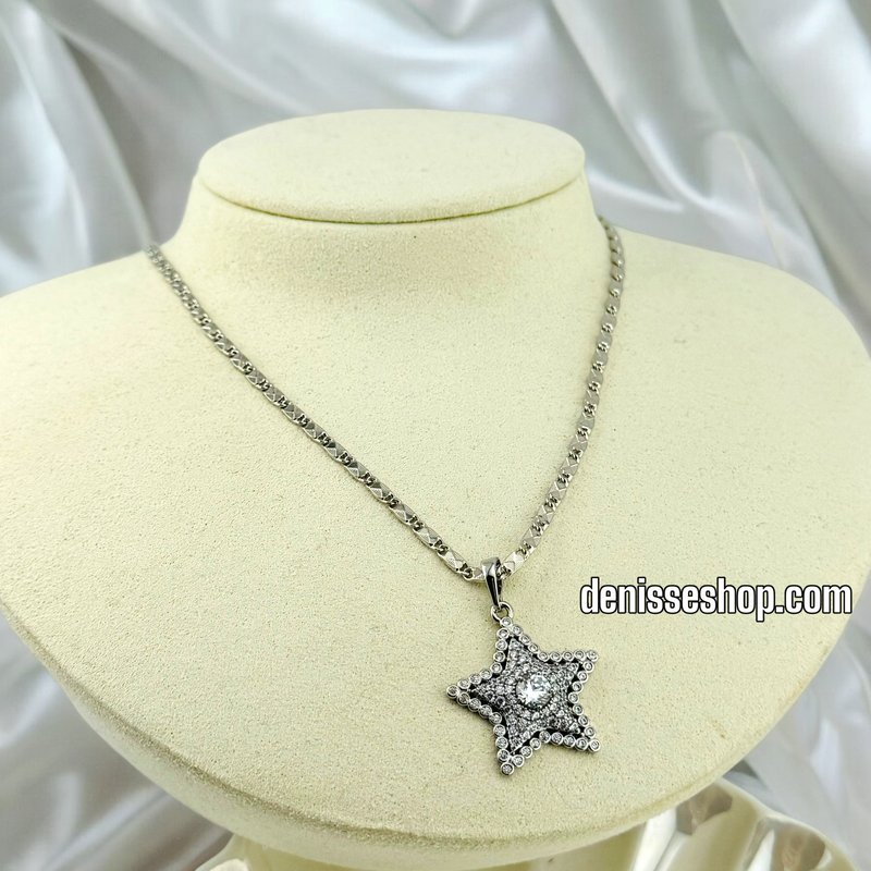 14K SILVER STAR PENDANT P476