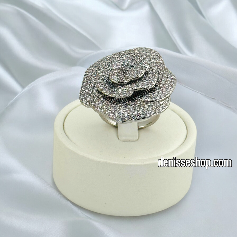 14K WOMEN/SILVER ROSE RING RG332