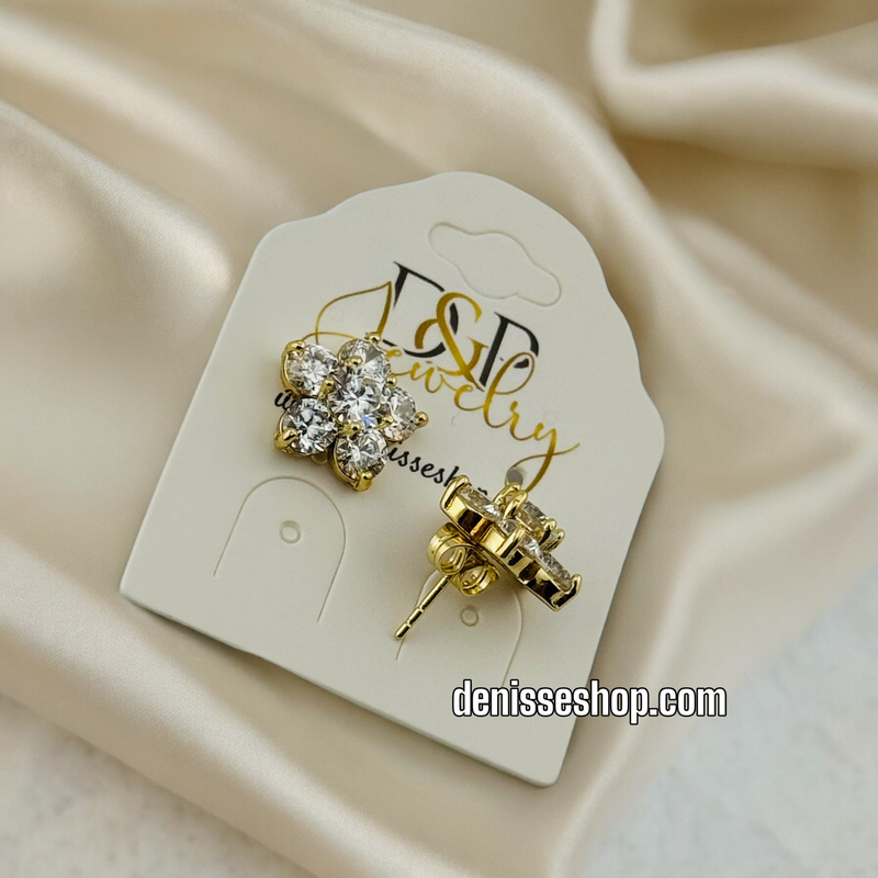 14K FLOWER EARRINGS E507