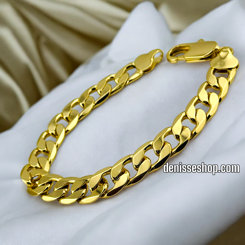 14K 12MM MEN CUBAN BRACELET BR592