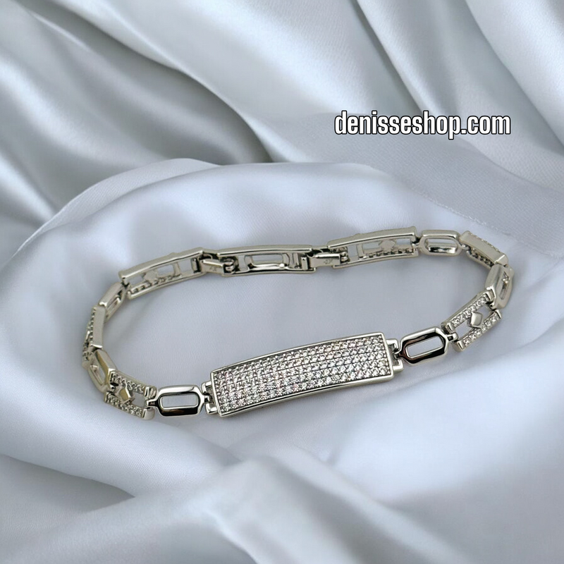 14K WOMEN FASHION SILVER BRACELET BR607